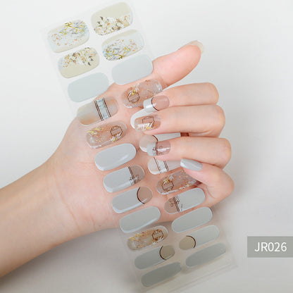 Semicured UV gel nail sticker kit