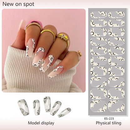 Semicured UV gel nail sticker kit