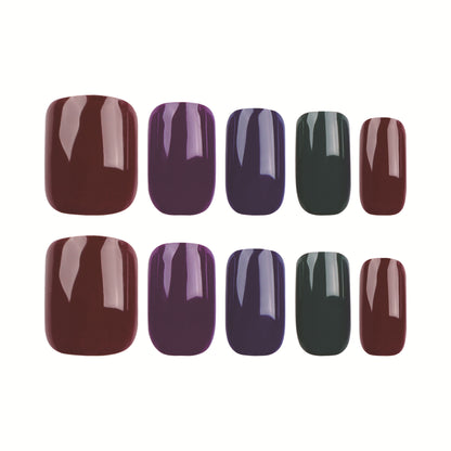 Maillard color solid manicure