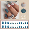 White and mature fake nails