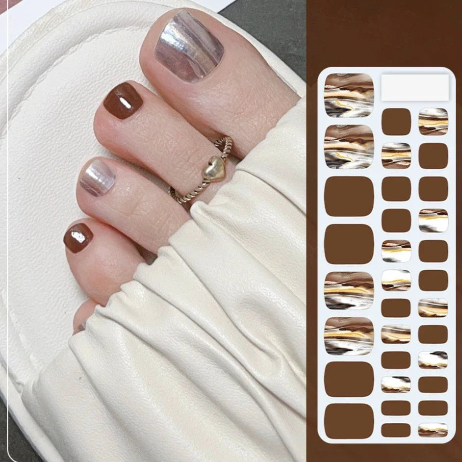 Pedicure gel nail stripes FF011