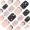 Polka dot white manicure