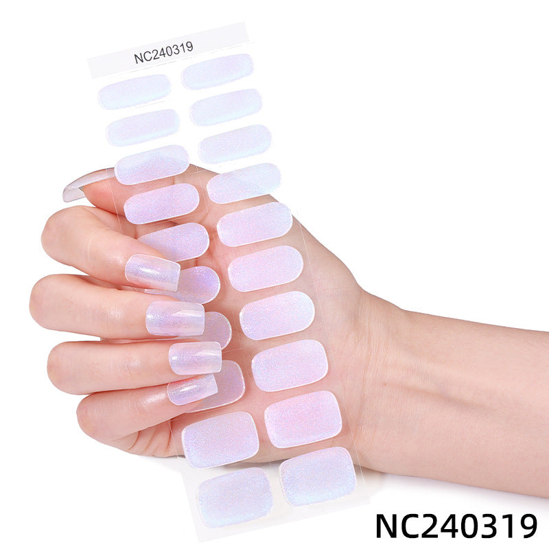 Semicured UV gel nail sticker kit NC240319