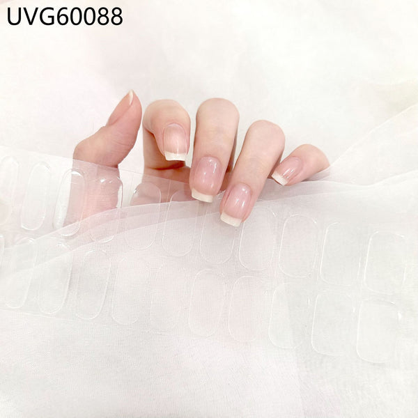 UV gel nail sticker semi-cured