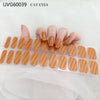 UV gel nail sticker semi-cured