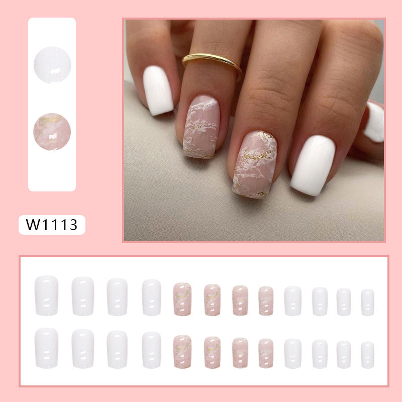 Cute Sparkling Pink Fresh Nail Enhancement