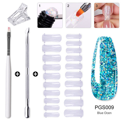 Nail enhancement crystal extender kit