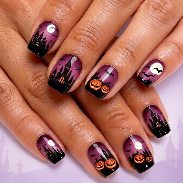Black Purple Castle Pumpkin