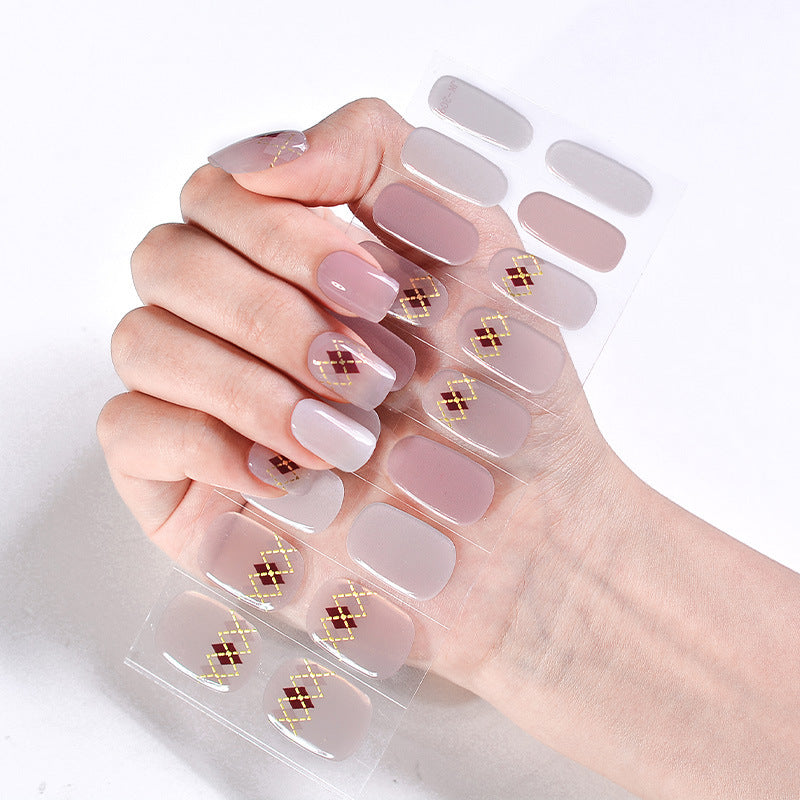 Semicured UV gel nail sticker kit JK209