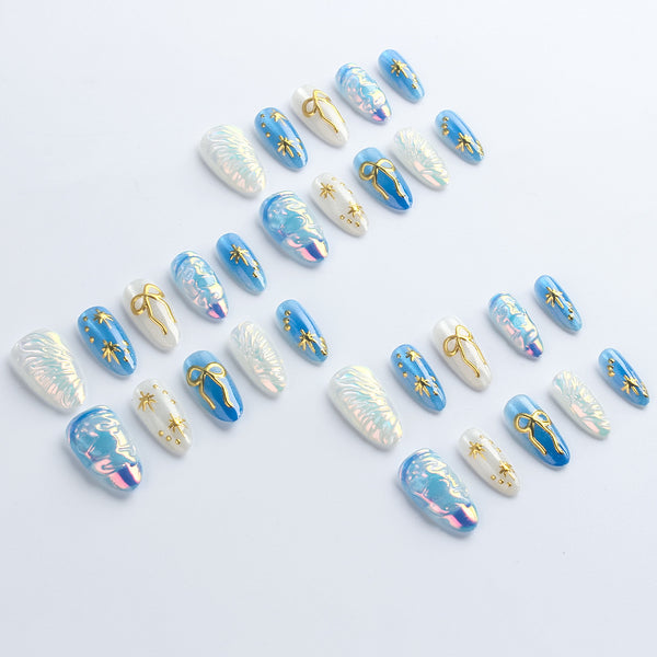 Embossed gilt cat's eye 30 pieces