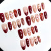 30Pcs Brown Red Amber Gilt 3D