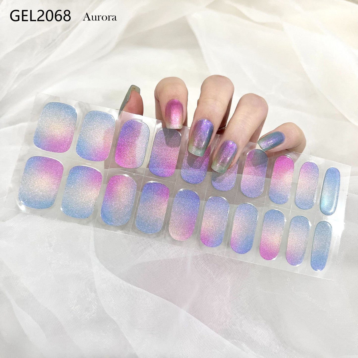 Semicured UV gel nail sticker kit GEL2068