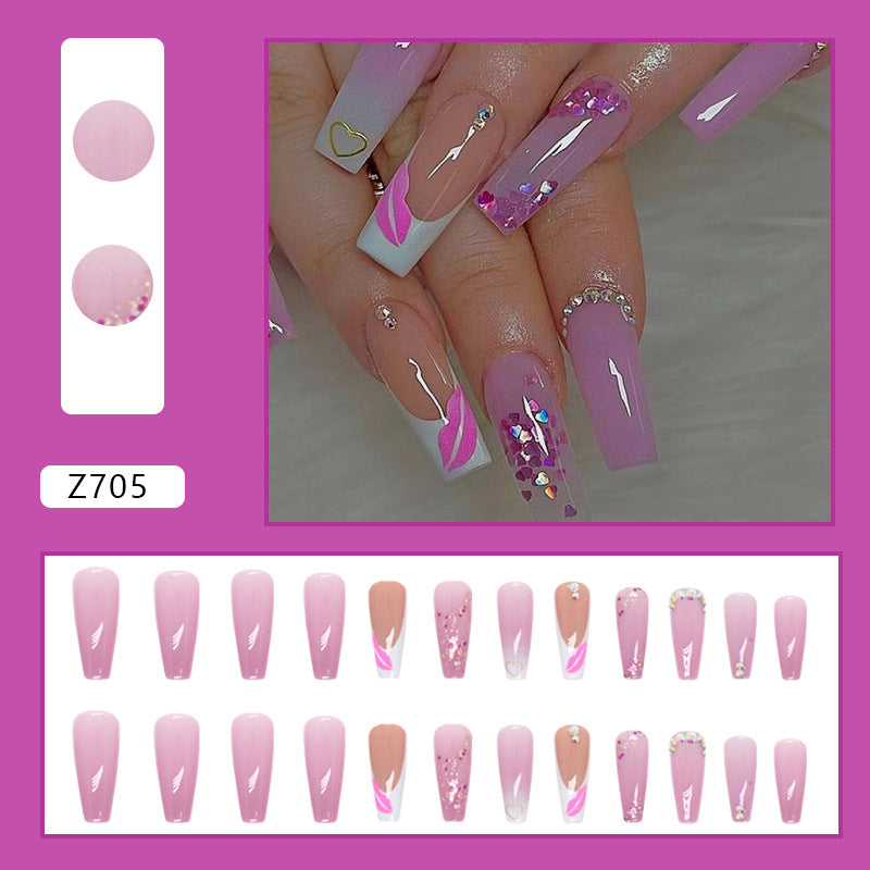 Diamond Sparkling Pink Ballet nail