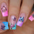 Romantic color ombre butterfly