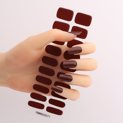 Semicured UV gel nail sticker kit