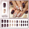 Autumn and winter leaf manicure fake nail 24 pieces