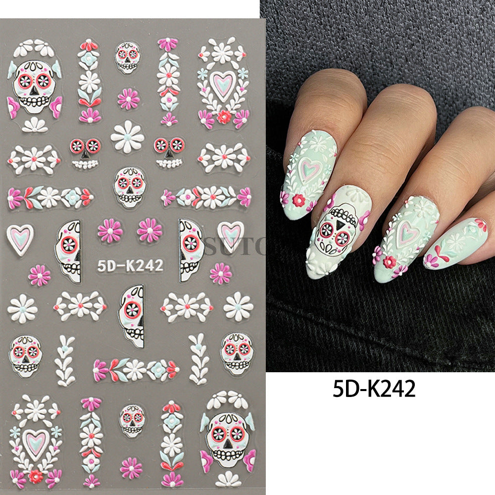 5D Nails Art Stickers Self-Adhesive Nails Decals