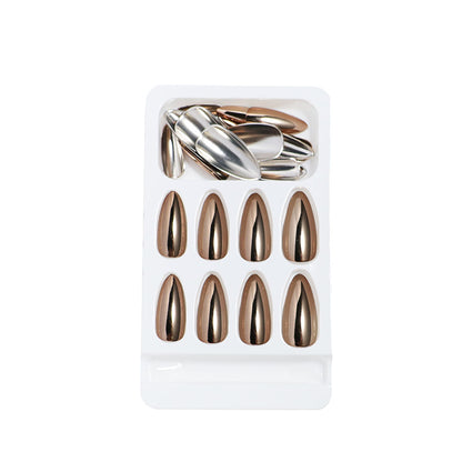 Electroplated fake nails in antique copper color