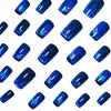 12 Sizes-24 Pcs Press On Nails Blue w-300