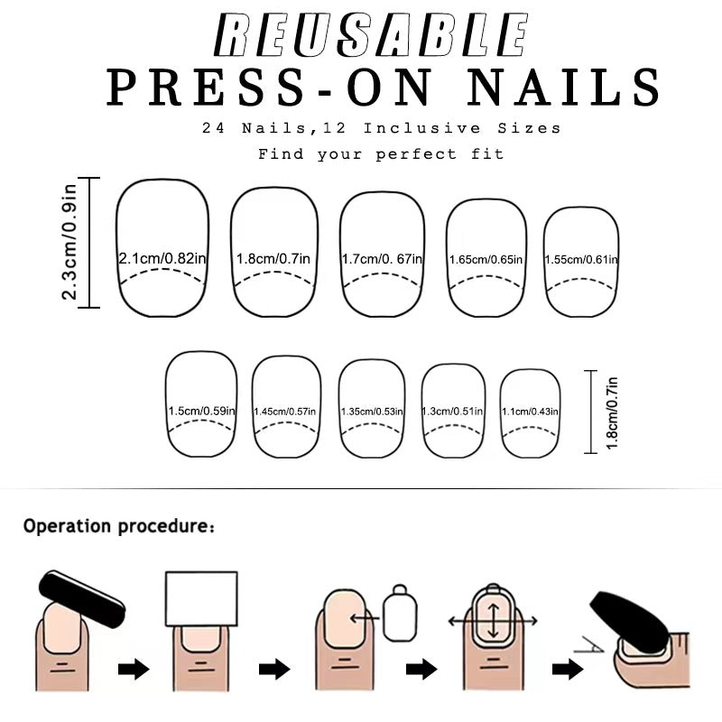 Short glossy square nails in early spring