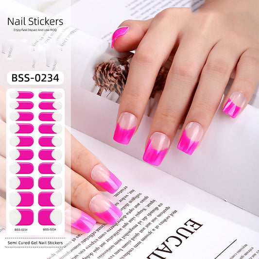 UV nail polish film semi-cured nail stickers BSS-0234