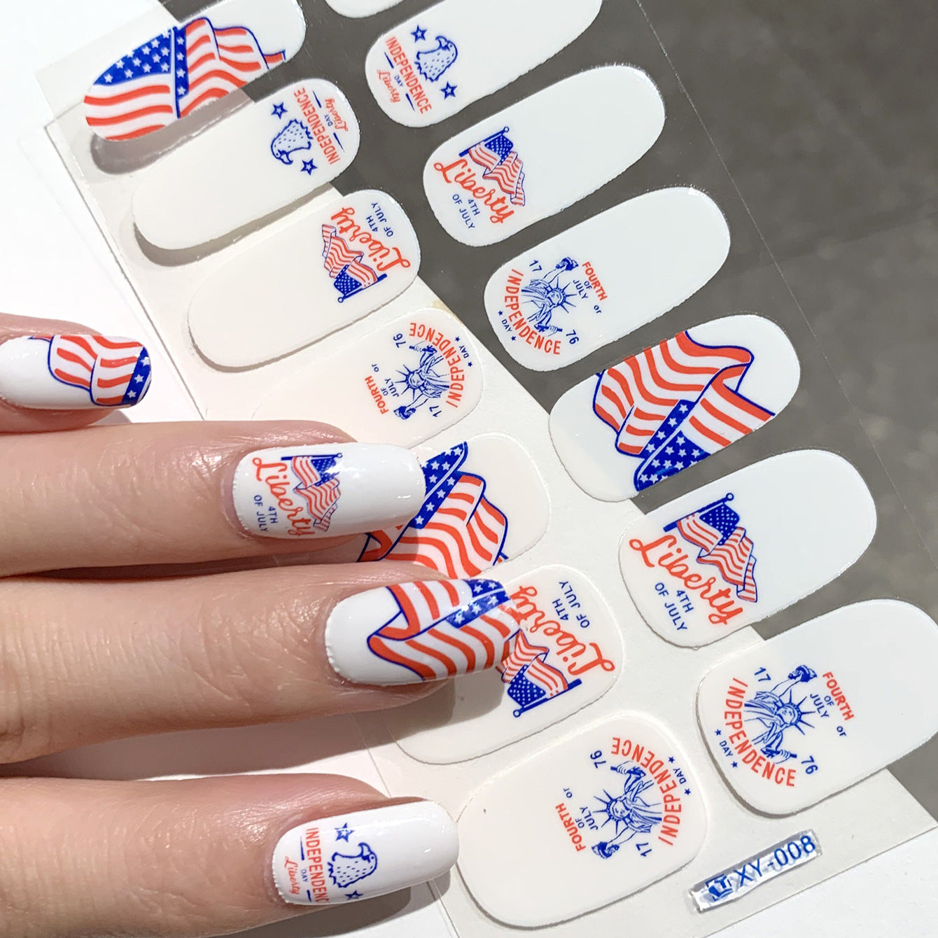 Independence day nail wraps