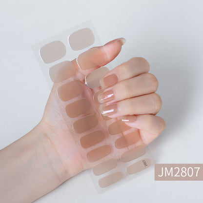 Semicured UV gel nail sticker