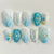 30 pieces of flash Epoxy Ocean Wind Blue