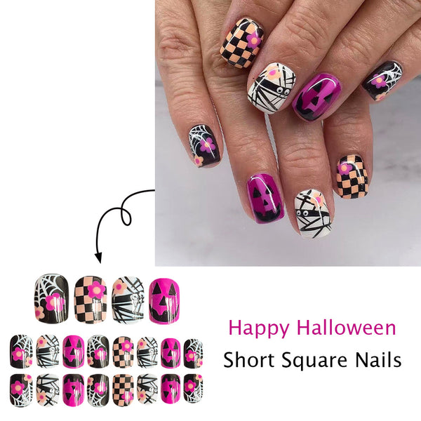Purple pumpkin checkerboard
