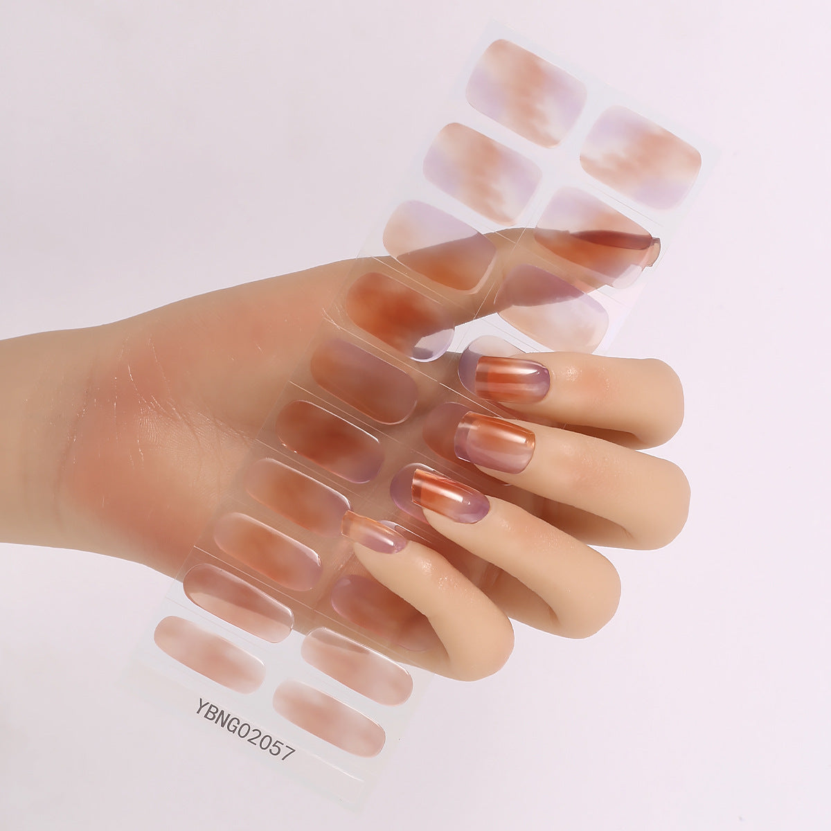 Semicured UV gel nail sticker kit