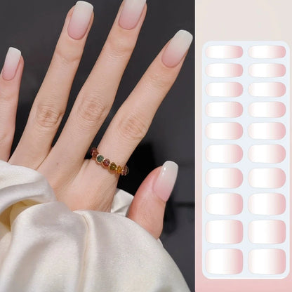 Semicured UV gel nail sticker kit