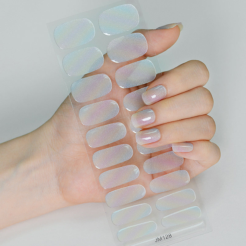 Semicured UV gel nail sticker kit