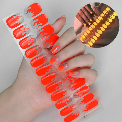 Semicured UV gel nail sticker kit