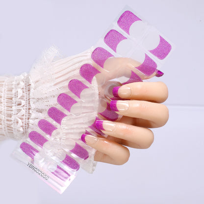 Semicured UV gel nail sticker kit