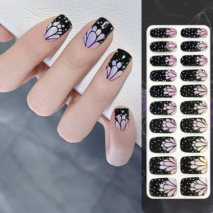 Semicured UV gel nail sticker kit