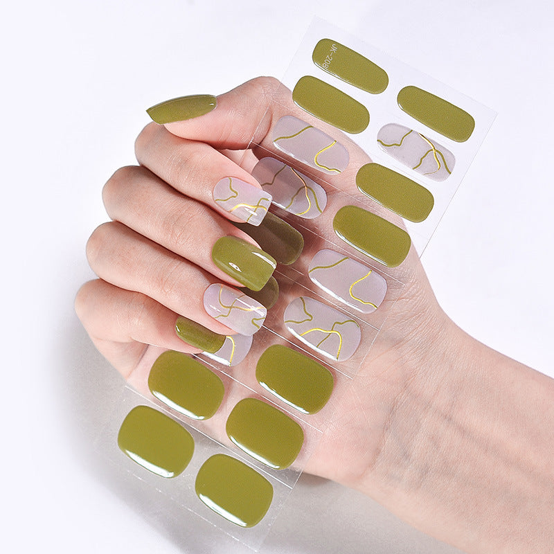 Semicured UV gel nail sticker kit JK208