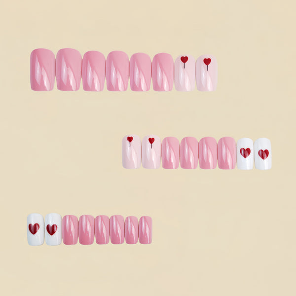 Valentine's Day Pink Nail Art