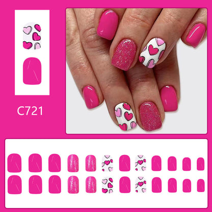 24pcs/Set Press On Nails C721