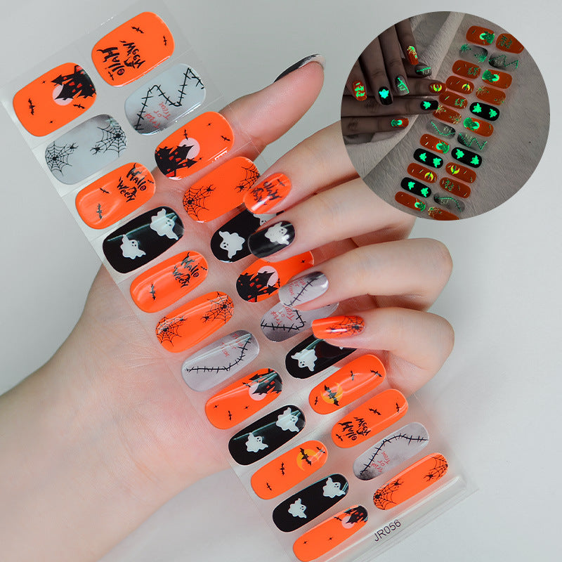 Semicured UV gel nail sticker kit