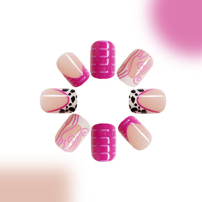 24 glossy fake nails