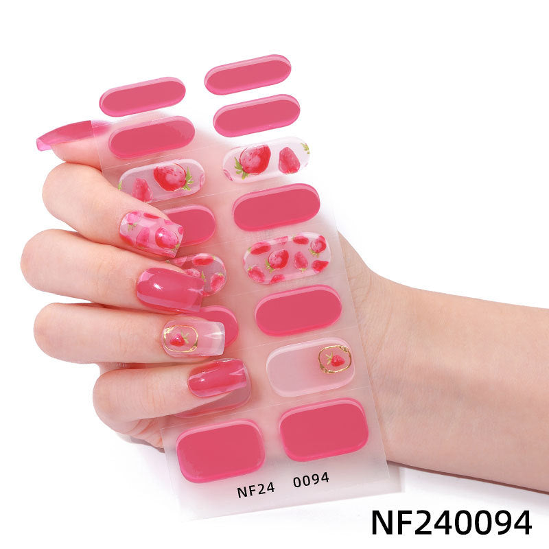 Semicured UV gel nail sticker kit