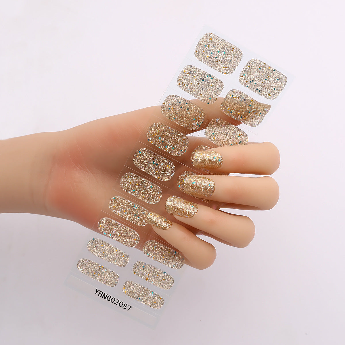 Semicured UV gel nail sticker kit