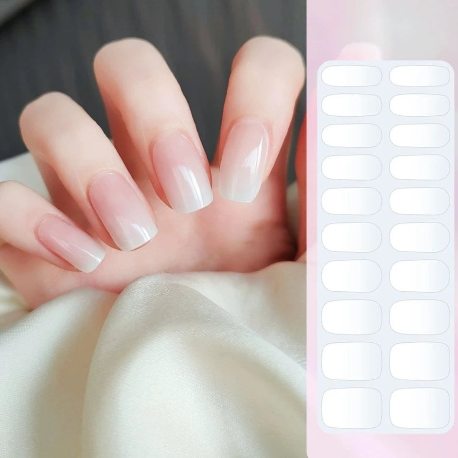 Semicured UV gel nail sticker kit