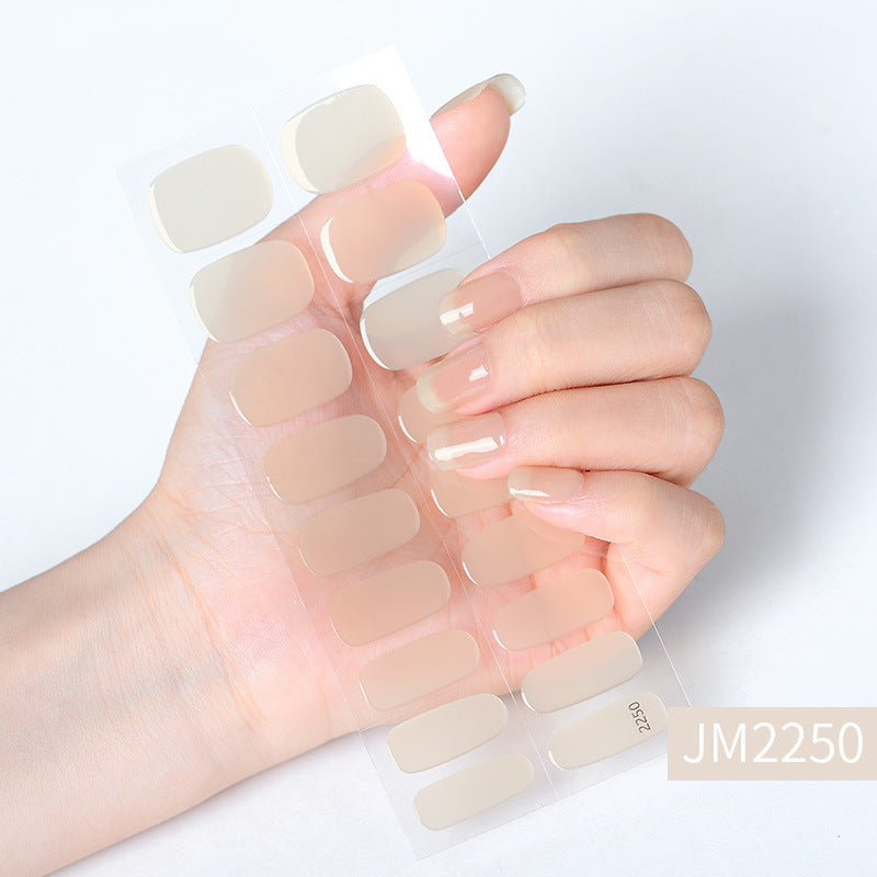 Semicured UV gel nail sticker