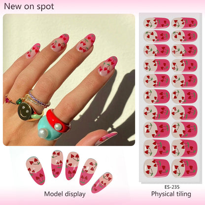 Semicured UV gel nail sticker kit