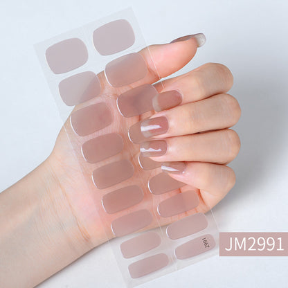 Semicured UV gel nail sticker