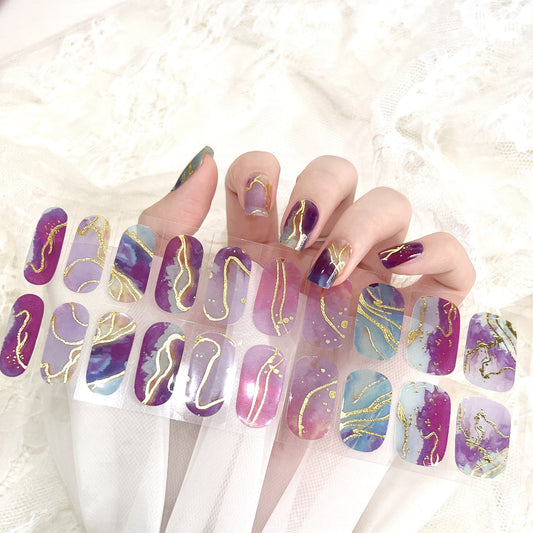 Semicured UV gel nail sticker kit multi