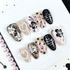 30 pieces Hibiscus black and white lace