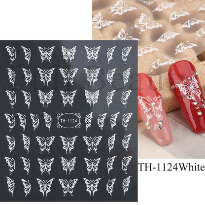 Color Butterfly Adhesive Nail Sticker