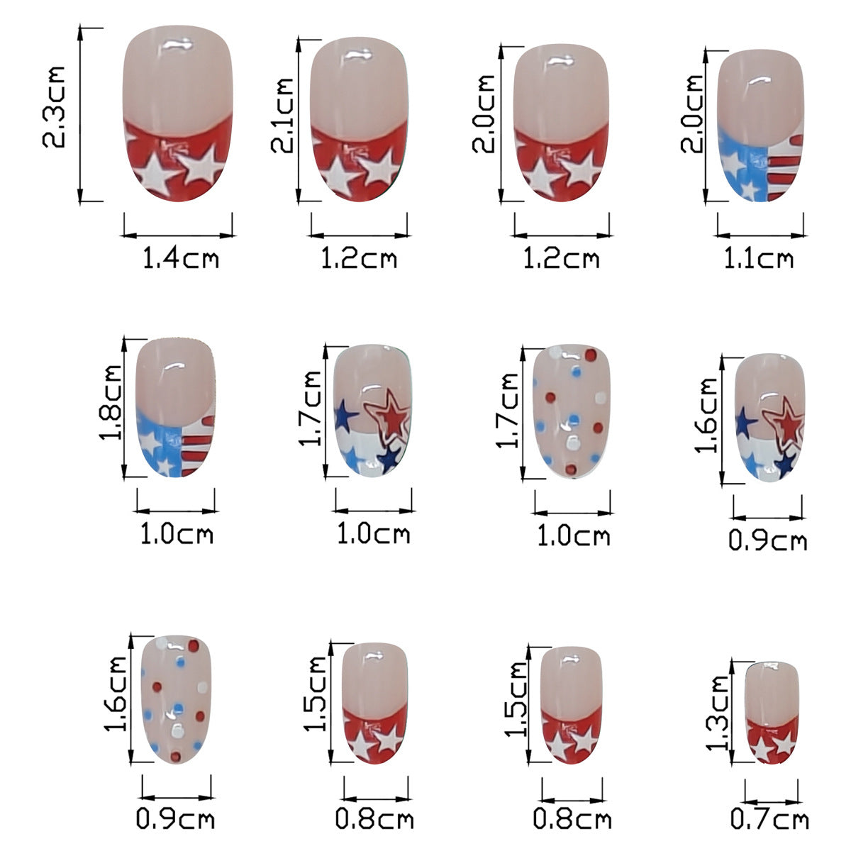 Independence day press on nail